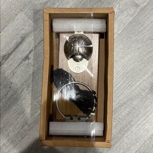 Basketball hoop bottle opener